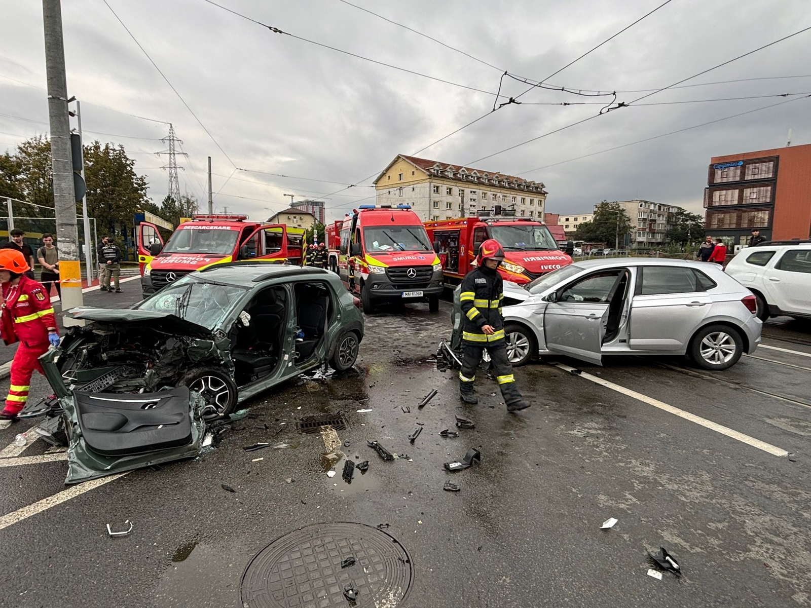 Accident grav pe strada Oașului din Cluj Napoca