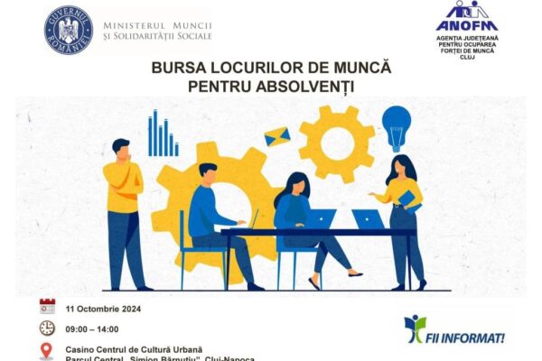 800 de joburi îi așteaptă pe tinerii clujeni la Bursa Locurilor de Muncă pentru Absolvenți