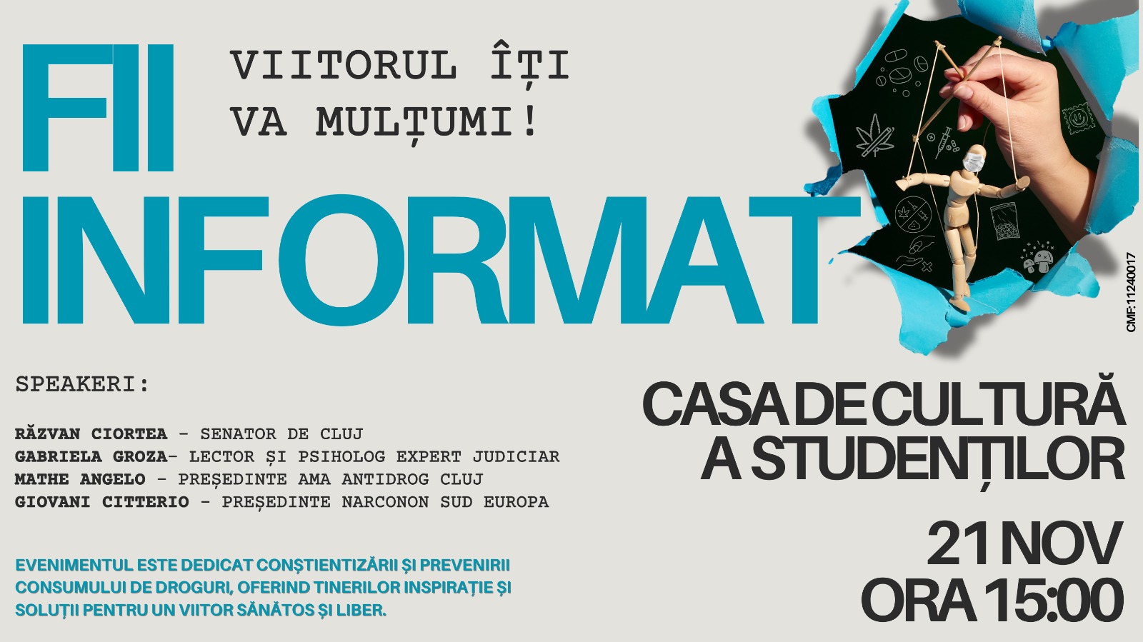 Răzvan Ciortea, senator PSD Cluj, lansează campania "Fii informat. Viitorul îți va mulțumi"