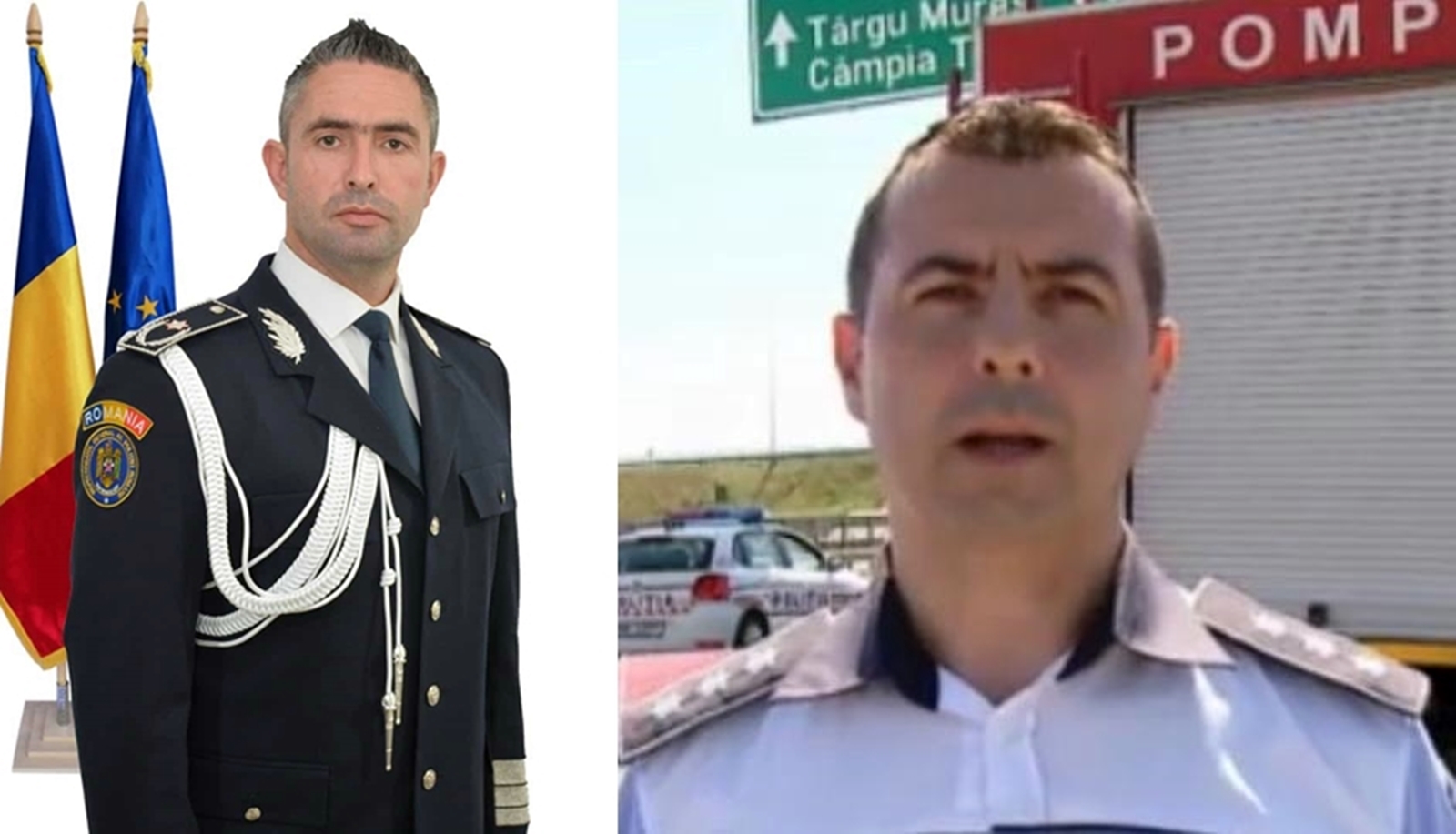 Șeful IPJ Cluj, chestorul Mihai Rus și șeful Poliției Rutiere Cluj, Mircea Rotaru