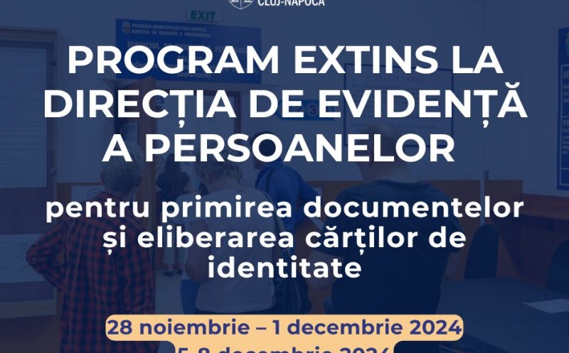 Program mai lung la Direcția de evidență a persoanelor Cluj