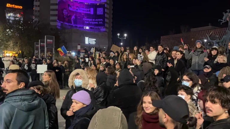 PROTEST la București împotriva lui Georgescu
