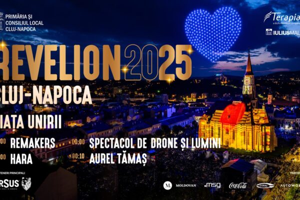 Revelion 2025 în centrul Clujului: Spectacol de drone, concerte și atmosferă de sărbătoare la cumpăna dintre ani