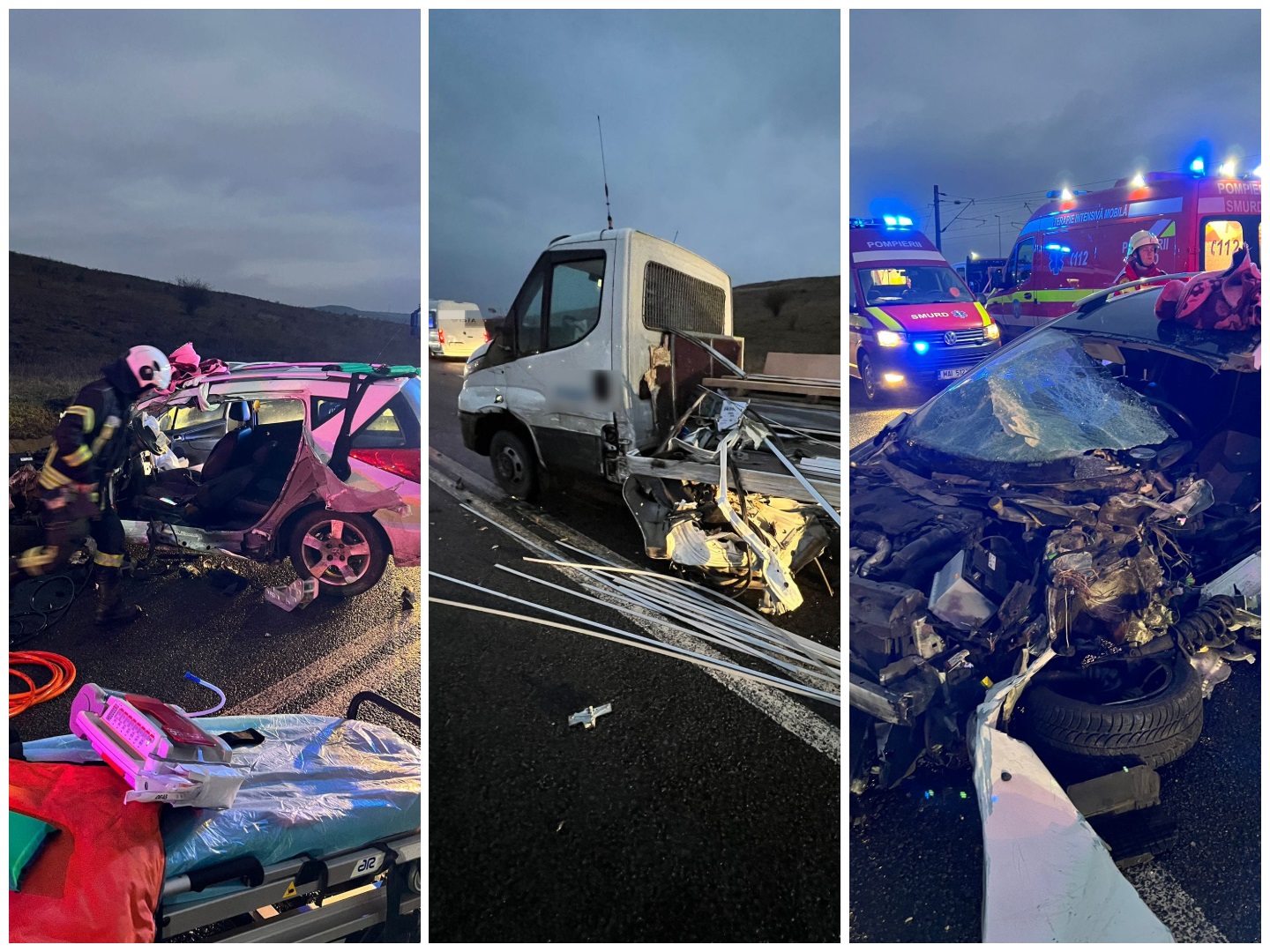 ACCIDENT GRAV în Răscruci între o mașină și o autoutilitară