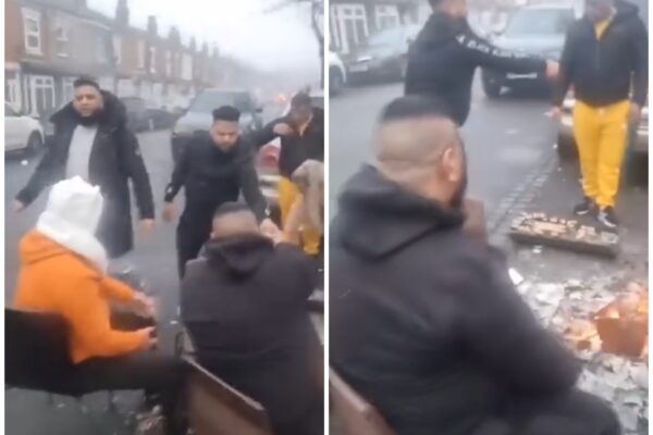 Suntem peste tot acasă. Românii i-au îngrozit pe englezi după un chef cu manele și foc în plină stradă în Birmingham – VIDEO