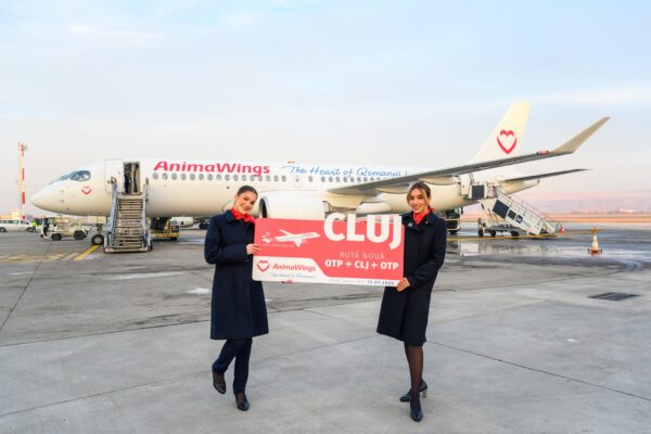 AnimaWings dă start zborurilor directe Bucureşti – Cluj şi retur, din 15 ianuarie 2025