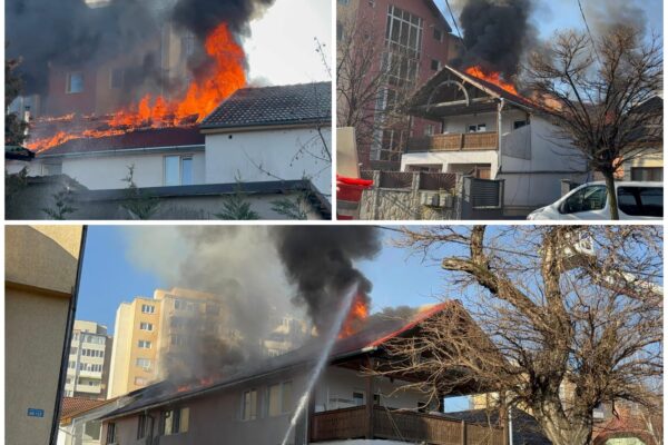 Casă distrusă de un incendiu în Mănăștur, pe str. Câmpului!