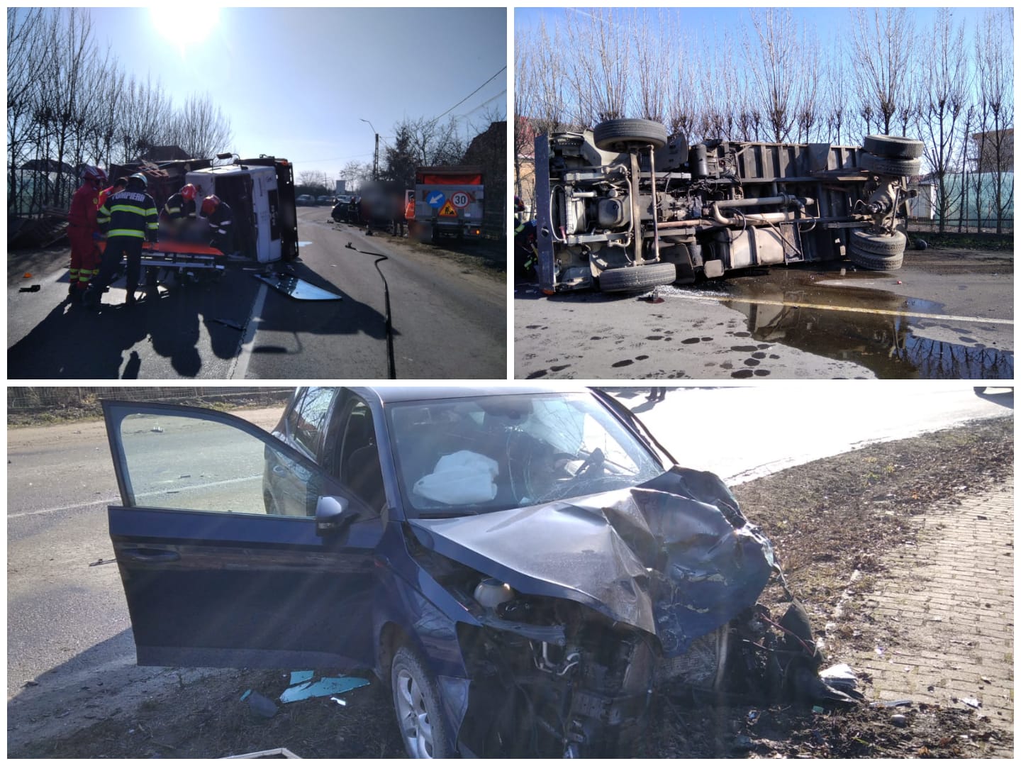 Accident grav de circulație în comuna Mihai Viteazul