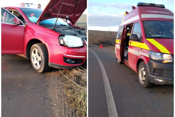 Mașină implicată într-un accident la Ploscoș