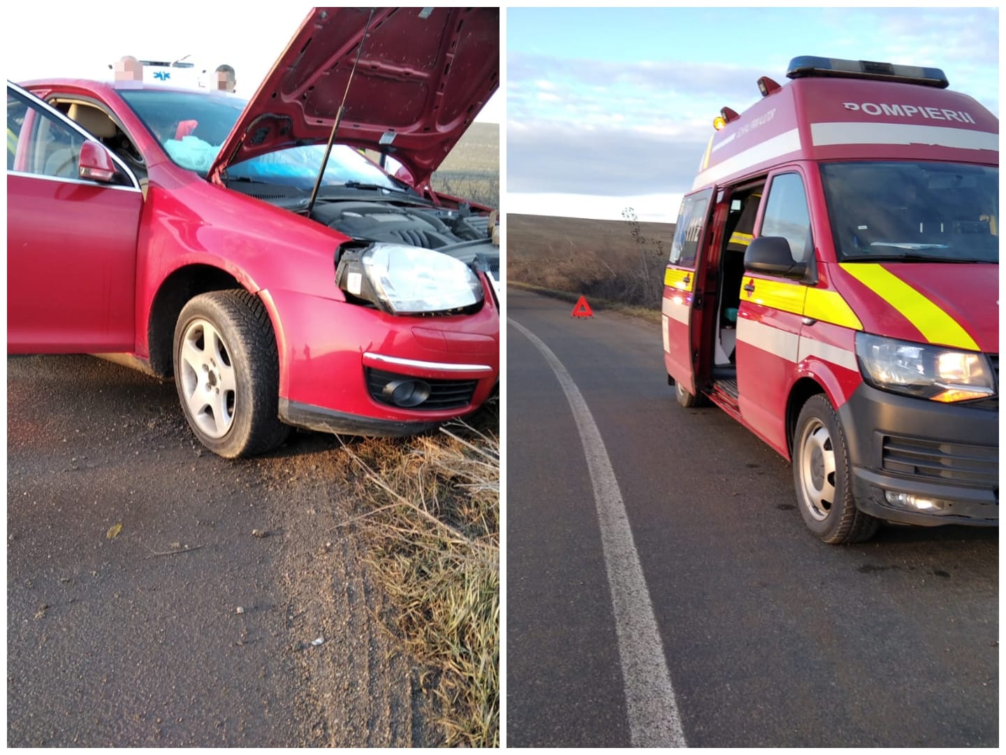 Mașină implicată într-un accident la Ploscoș