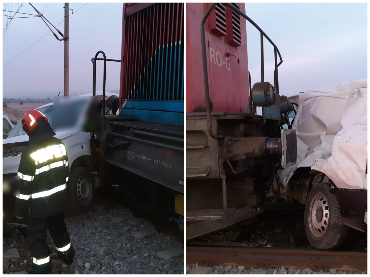 Mașină lovită de tren lângă Mintiu Gherlii