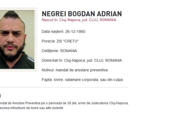 Celebrul interlop clujean CREȚU, dat în urmărire generală. S-a emis mandat de arestare