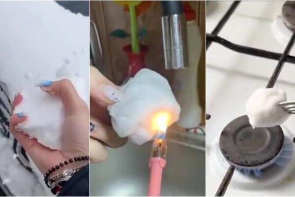 Nivelul de prostie românească atinge cote uriașe. Noul trend pe TikTok de a da foc la zăpadă pentru a demonstra că e artificială și făcută din cipuri