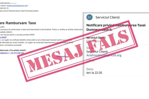 O nouă înșelăciune în numele ANAF. Mare atenție la email-uri!
