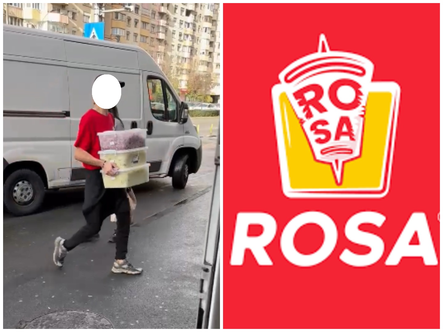 Mâncare depozitată pe jos la ROSA Cluj