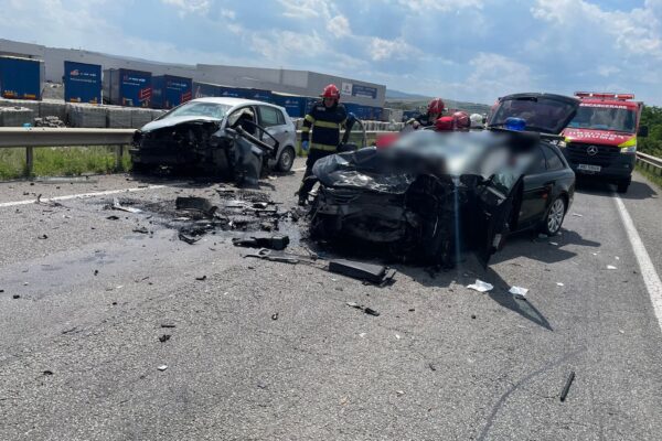 ACCIDENT DRAMATIC pe centura Vâlcele-Apahida! Două mașini s-au făcut praf