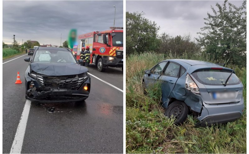 A fost accident la ieșire din Huedin între două mașini