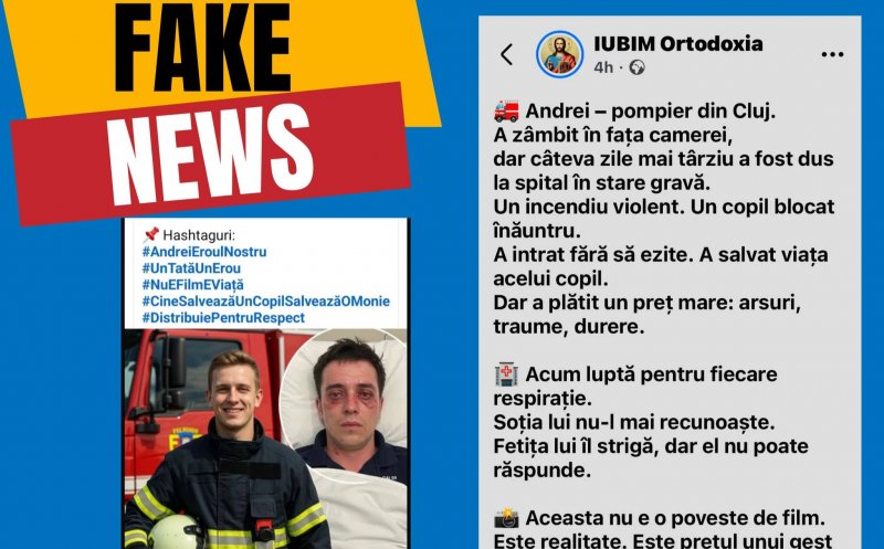 Fake-news mizerabil cu un pompier clujean