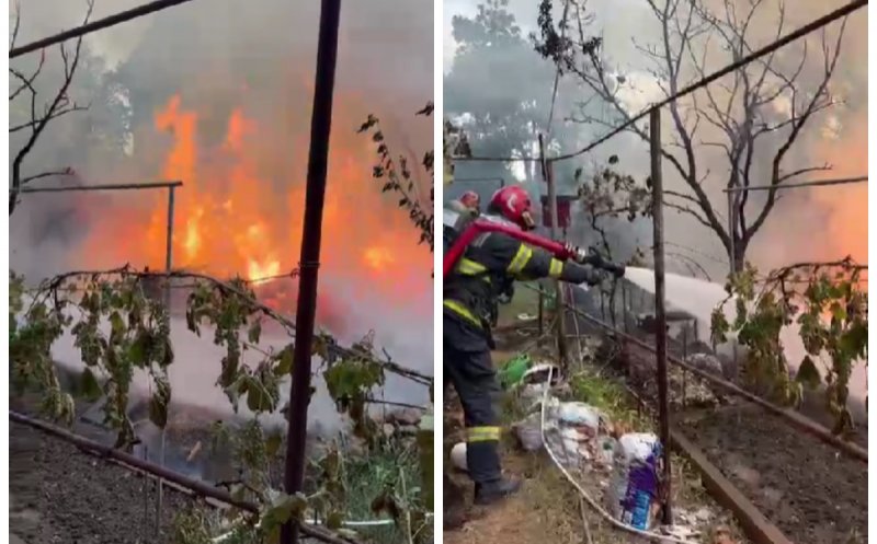 Incendiu pe strada Blajului din Cluj