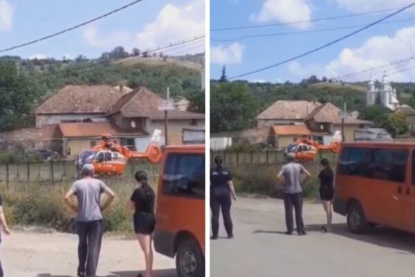 Doi bărbați au căzut într-un canal într-o localitate din Cluj. A intervenit elicopterul SMURD