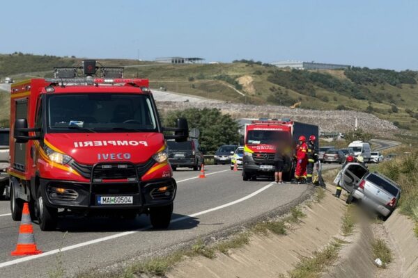 Trei persoane au ajuns la spital în urma unui accident pe Centura Vâlcele-Apahida