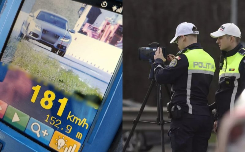 Încă un rebel prins cu 181 km/h pe un drum din Cluj