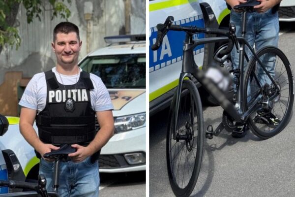 Jos pălăria pentru polițistul care a ajutat la recuperea unei biciclete furate din Franța și găsite la Turda!
