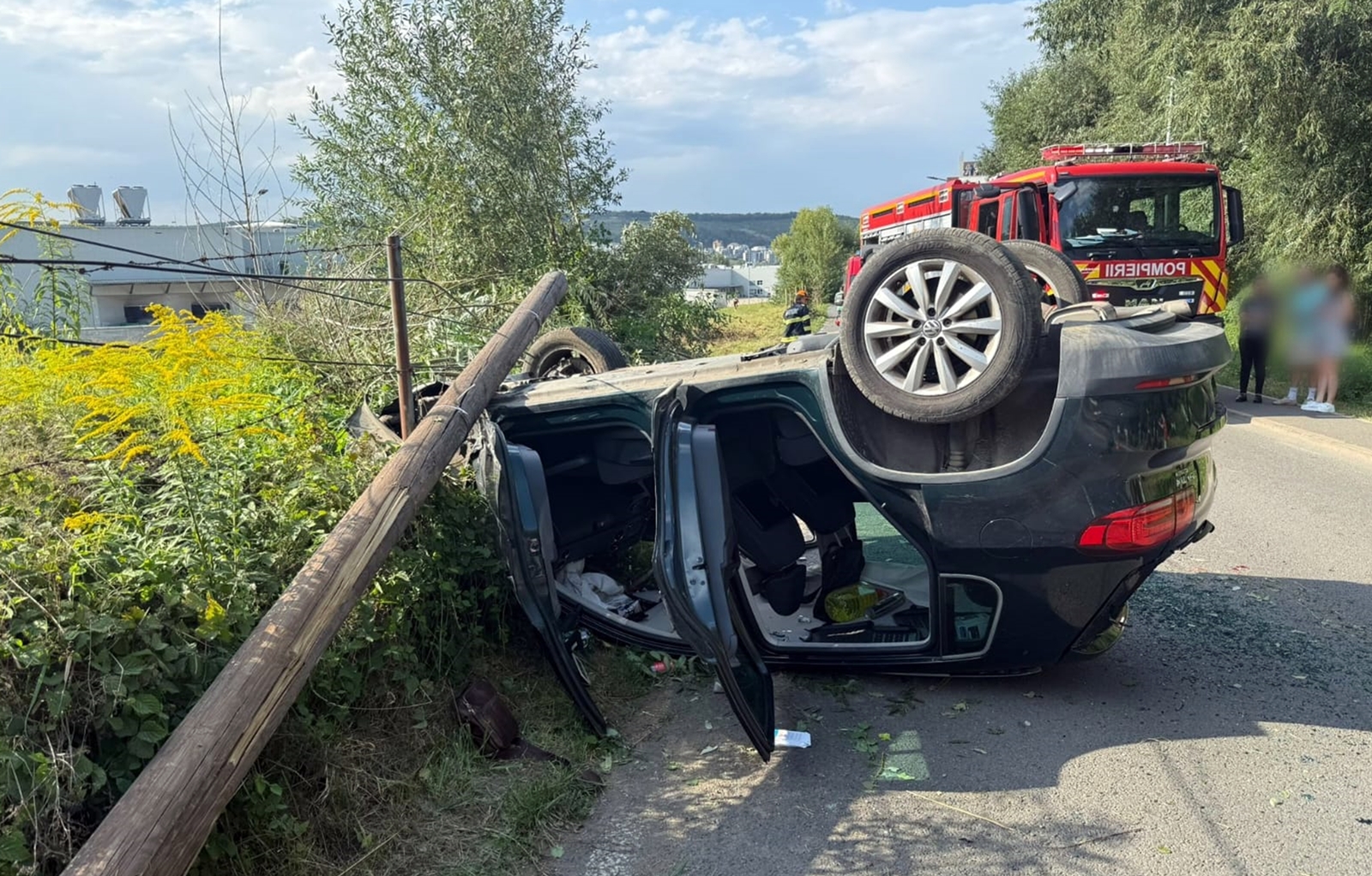 Accident spectaculos in Florești Cluj.