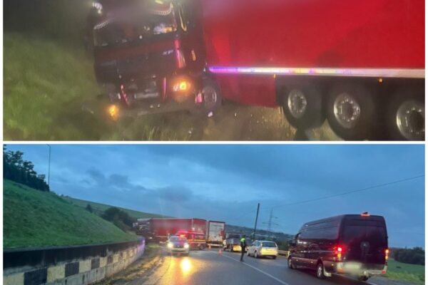 Încă un accident produs pe un drum din Cluj în care a fost implicat un tir