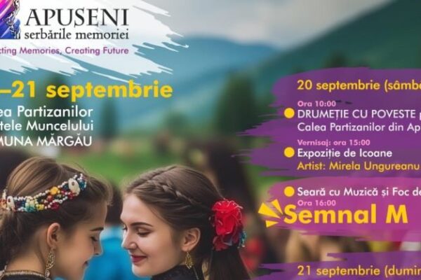„Apuseni – Serbările Memoriei” 2025, în weekend-ul 20-21 septembrie, în comuna Mărgău! Principesa Sofia, invitată special