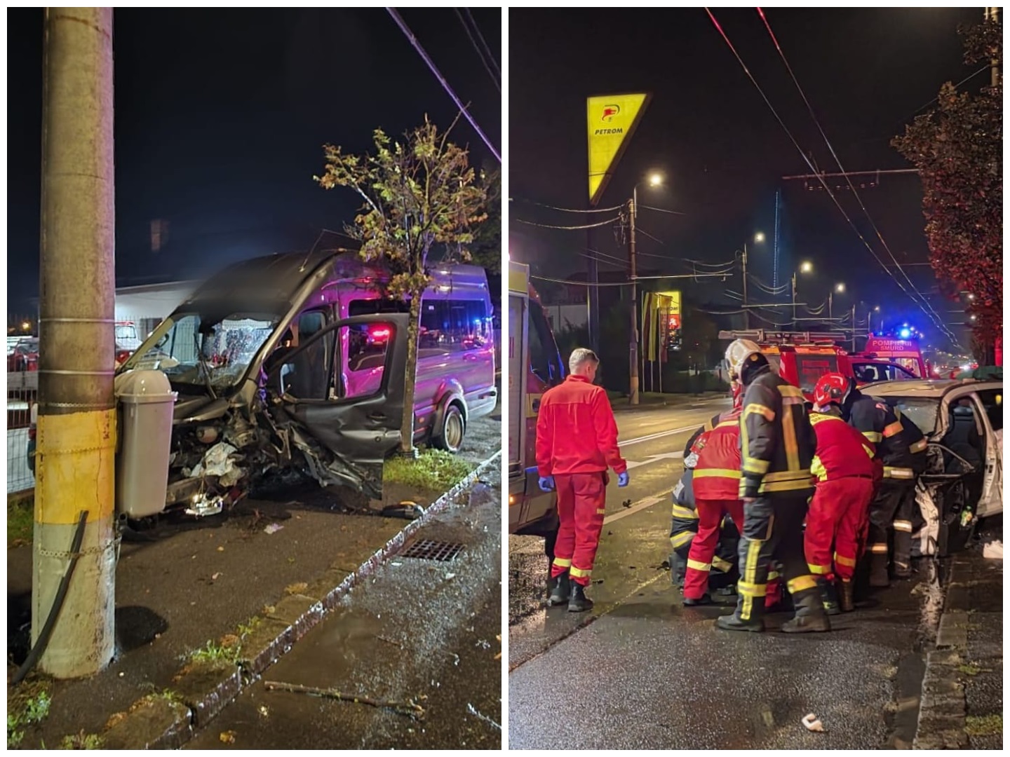 Accident între un microbuz și o mașină pe strada Traian Vuia