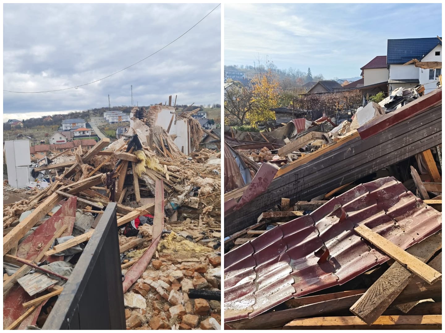 Dejul se unește pentru familia Șoim! Explozia care a distrus o casă în prag de iarnă, dar a trezit un val uriaș de solidaritate