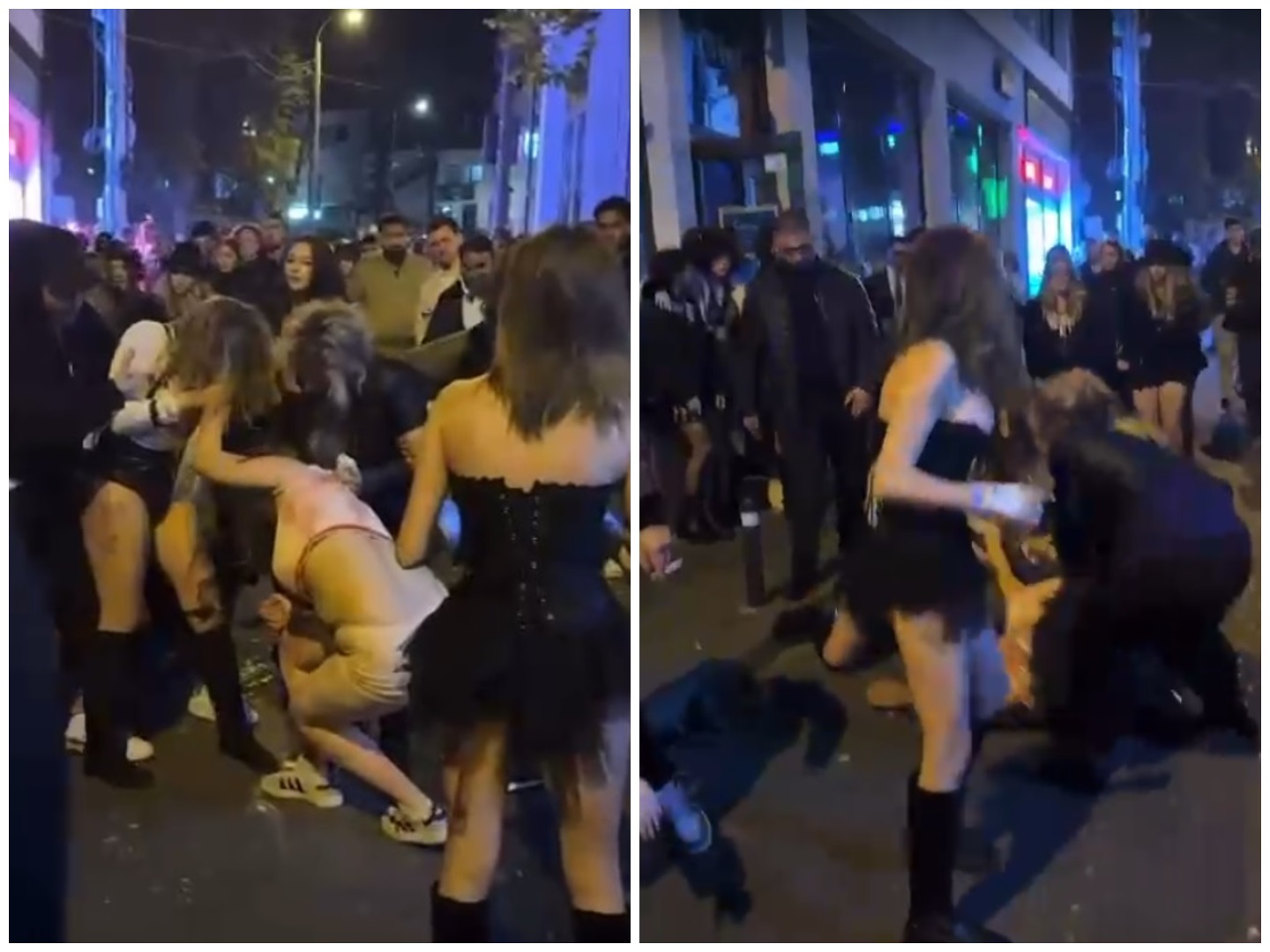Scandal de Halloween pe Piezișă. Femeile au fost protagonistele unei bătăi violente – VIDEO