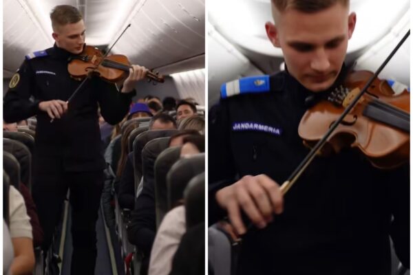 Imnul României la 10.000 de metri! Momentul care a ridicat un avion întreg în picioare