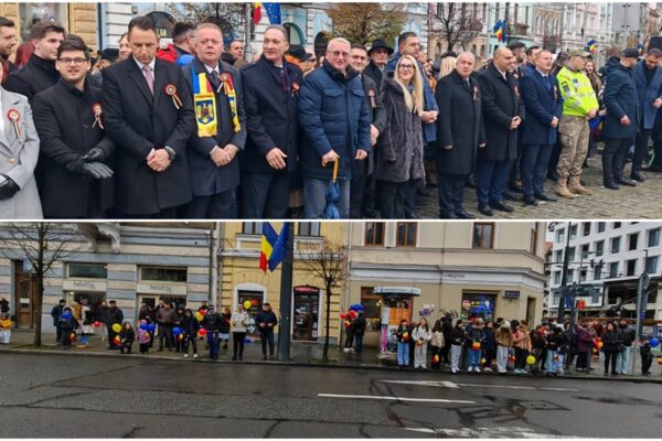 Dezinteres total al clujenilor la manifestările de 1 Decembrie. Mai mulți politicieni, decât spectatori la depunerile de coroane